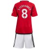 Officiële Voetbalshirt + Korte Broek Manchester United B. Fernandes 8 Thuis 2023-24 - Kids